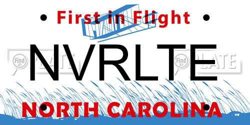 NVRLTE North Carolina License Plate