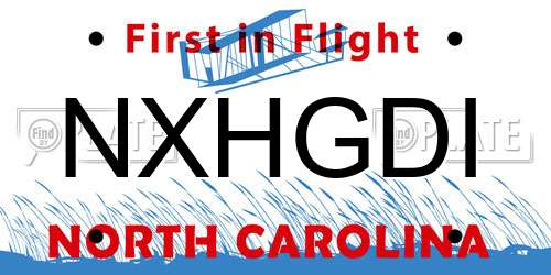 NXHGDI North Carolina License Plate