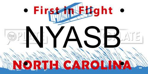 NYASB North Carolina License Plate
