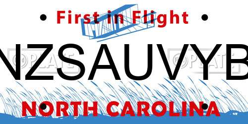 NZSAUVYB North Carolina License Plate