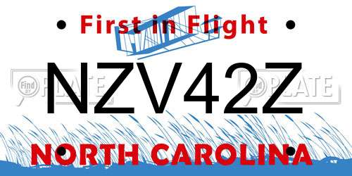 NZV42Z North Carolina License Plate