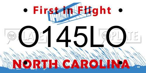 O145LO North Carolina License Plate
