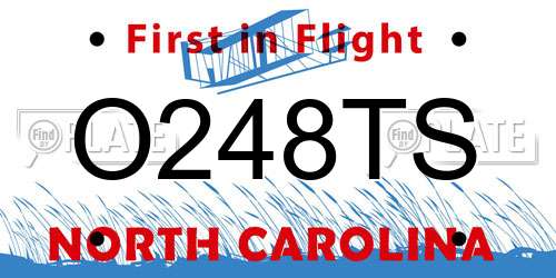 O248TS North Carolina License Plate