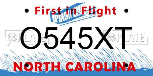 O545XT North Carolina License Plate