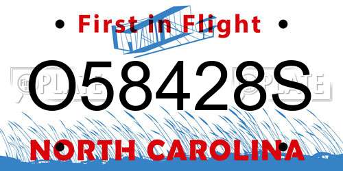 O58428S North Carolina License Plate