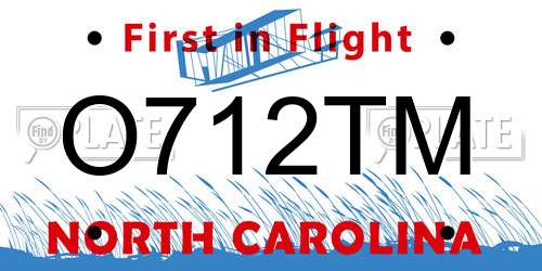 O712TM North Carolina License Plate
