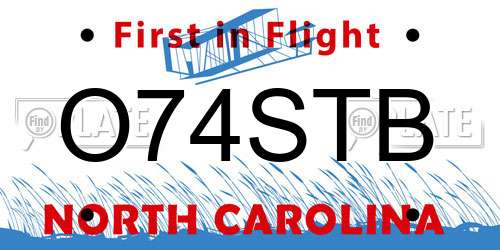 O74STB North Carolina License Plate