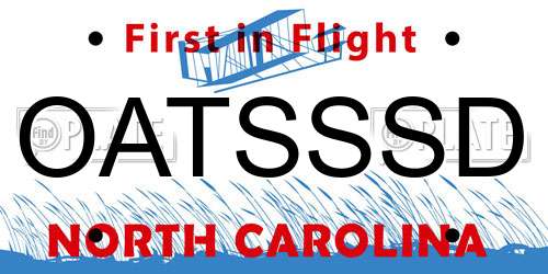OATSSSD North Carolina License Plate