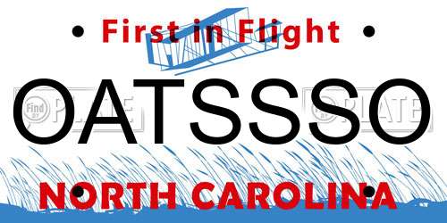 OATSSSO North Carolina License Plate