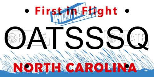 OATSSSQ North Carolina License Plate