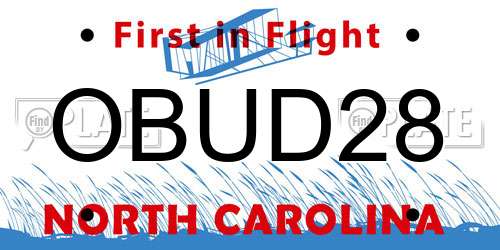 OBUD28 North Carolina License Plate