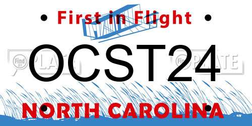OCST24 North Carolina License Plate