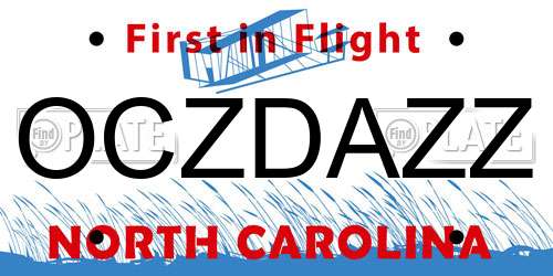 OCZDAZZ North Carolina License Plate