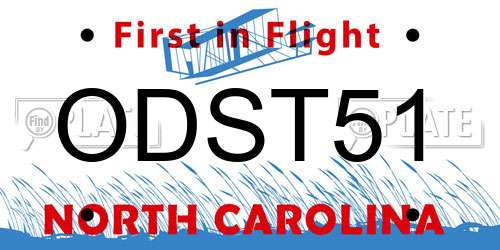 ODST51 North Carolina License Plate