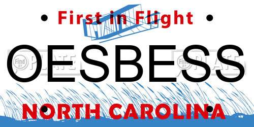 OESBESS North Carolina License Plate