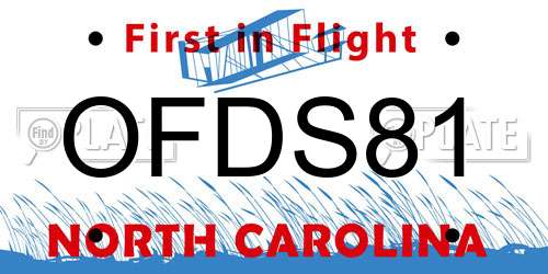 OFDS81 North Carolina License Plate