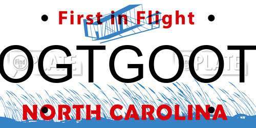 OGTGOOT North Carolina License Plate