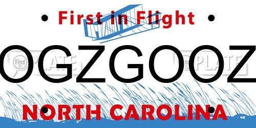 OGZGOOZ North Carolina License Plate