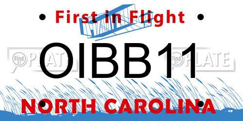 OIBB11 North Carolina License Plate