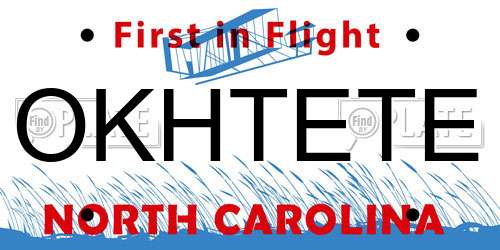 OKHTETE North Carolina License Plate