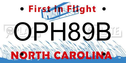 OPH89B North Carolina License Plate