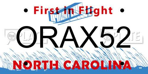 ORAX52 North Carolina License Plate