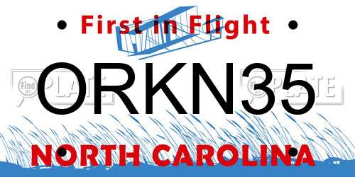 ORKN35 North Carolina License Plate