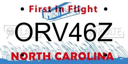 ORV46Z North Carolina License Plate