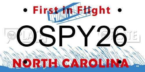 OSPY26 North Carolina License Plate