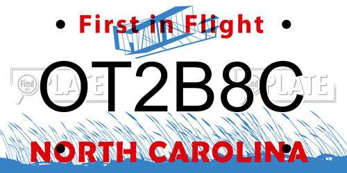 OT2B8C North Carolina License Plate