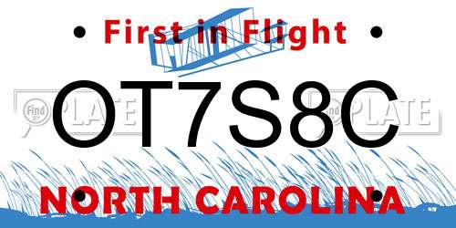 OT7S8C North Carolina License Plate