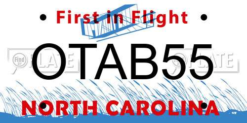 OTAB55 North Carolina License Plate