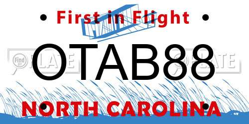 OTAB88 North Carolina License Plate