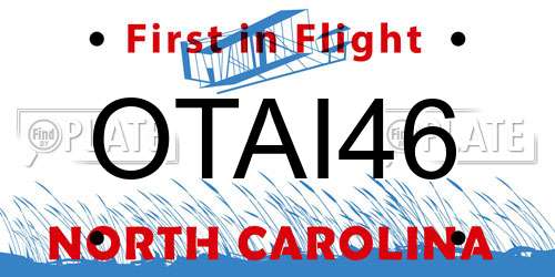 OTAI46 North Carolina License Plate