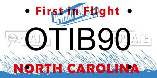 OTIB90 North Carolina License Plate