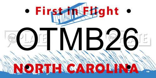 OTMB26 North Carolina License Plate