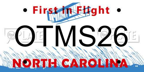 OTMS26 North Carolina License Plate