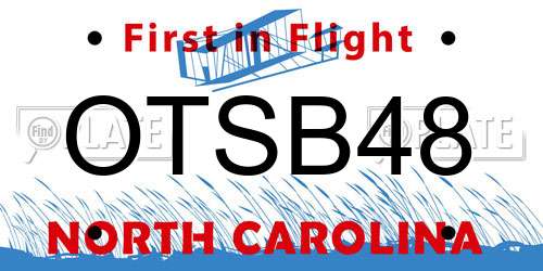 OTSB48 North Carolina License Plate
