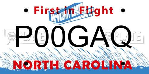P00GAQ North Carolina License Plate
