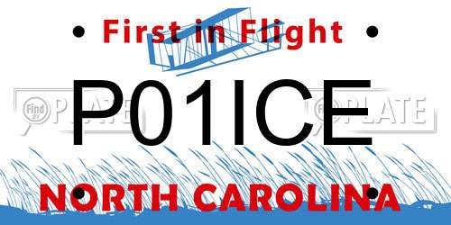 P01ICE North Carolina License Plate
