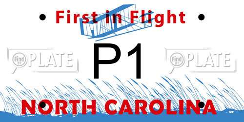 P1 North Carolina License Plate