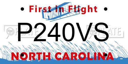 P240VS North Carolina License Plate
