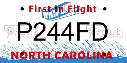 P244FD North Carolina License Plate