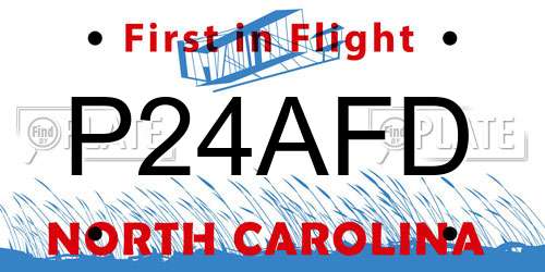 P24AFD North Carolina License Plate