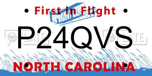 P24QVS North Carolina License Plate