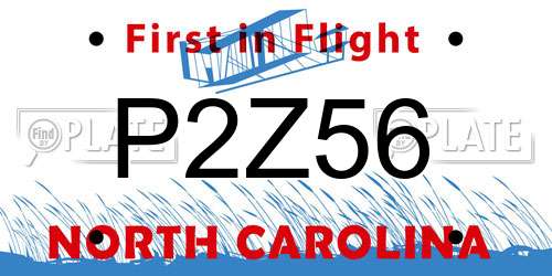 P2Z56 North Carolina License Plate