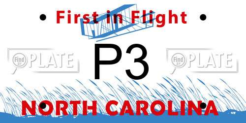 P3 North Carolina License Plate