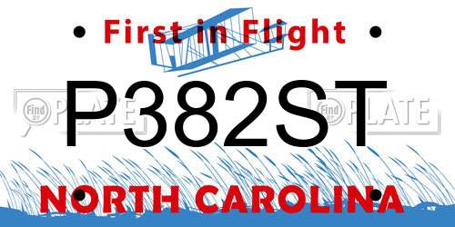 P382ST North Carolina License Plate