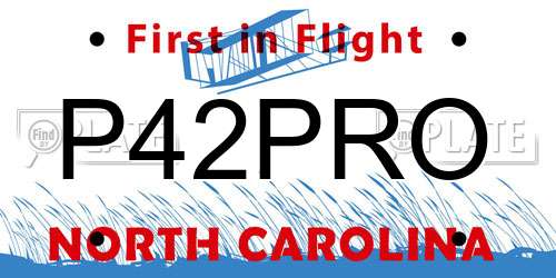 P42PRO North Carolina License Plate