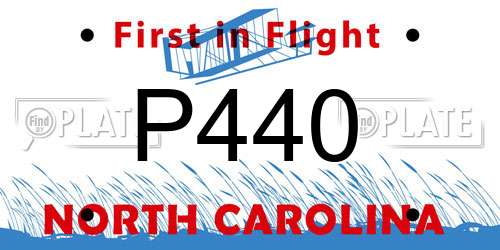 P440 North Carolina License Plate